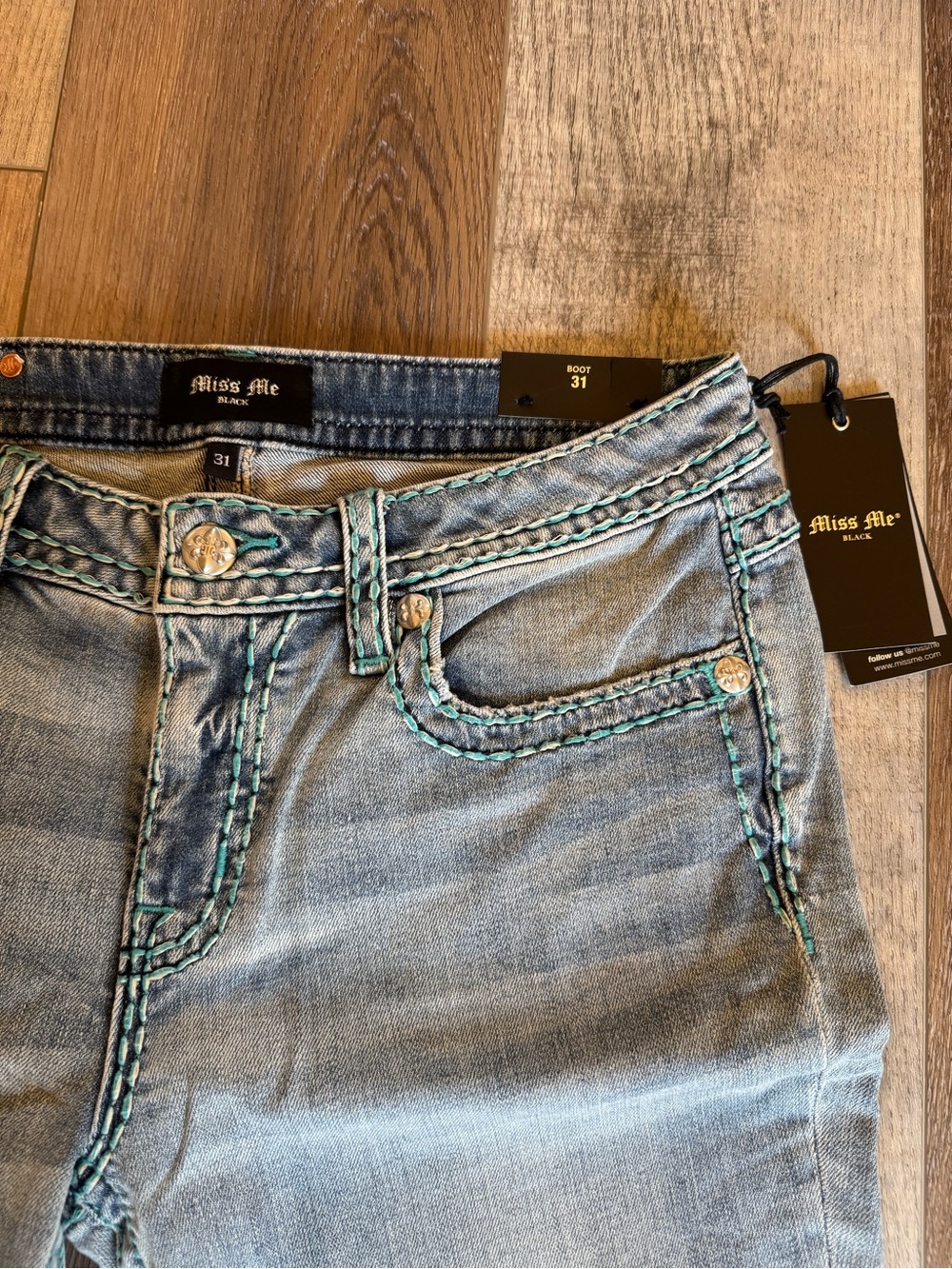 Miss Me Piston Stitched Bootcut Jeans - Picture 8 of 13